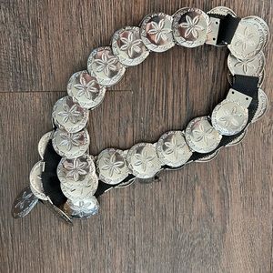 Vintage Silver Dollar Stretch Cinch Belt